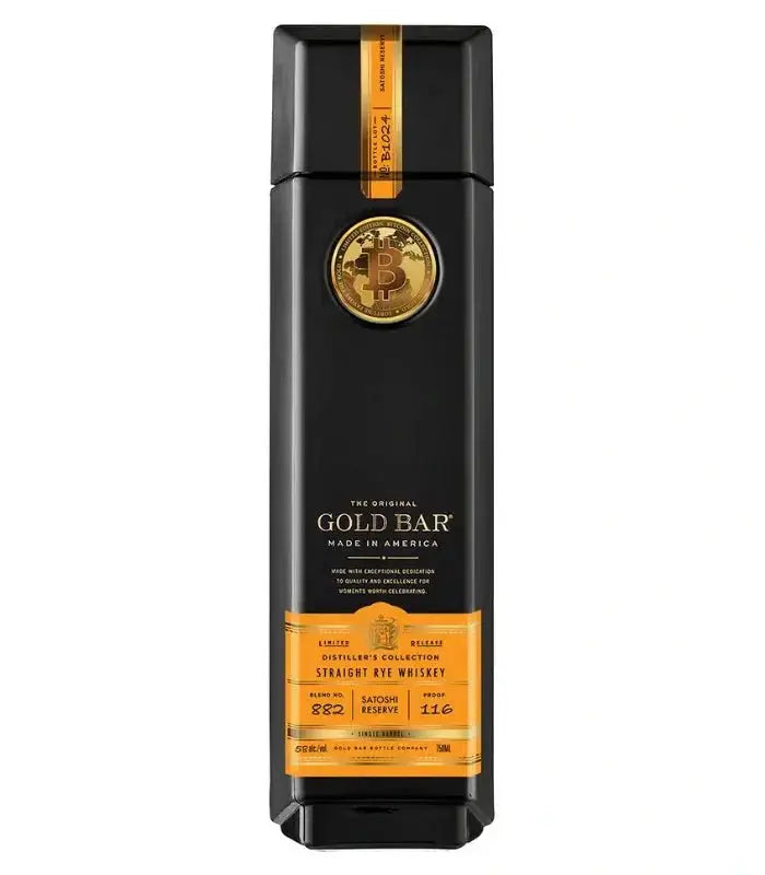 Gold Bar Bitcoin Satoshi Reserve Rye Whiskey Limited Edition 750mL - Main Street Liquor