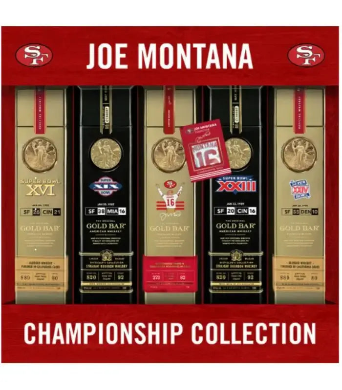 Load image into Gallery viewer, Gold Bar Joe Montana Championship Collection Gift Set - Main Street Liquor
