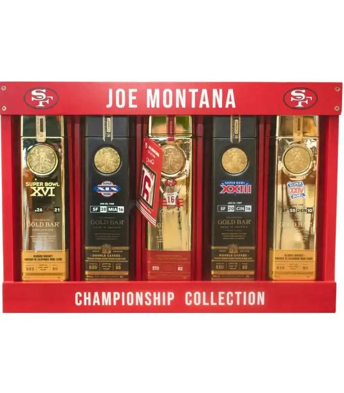 Load image into Gallery viewer, Gold Bar Joe Montana Championship Collection Gift Set - Main Street Liquor
