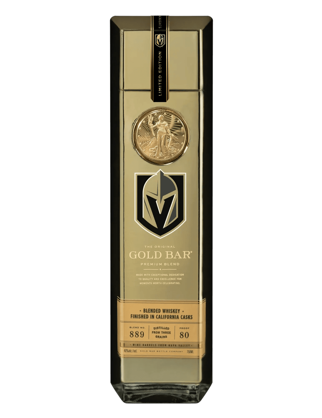 Gold Bar Vegas Golden Knights Limited Edition Blended Whiskey - Main Street Liquor