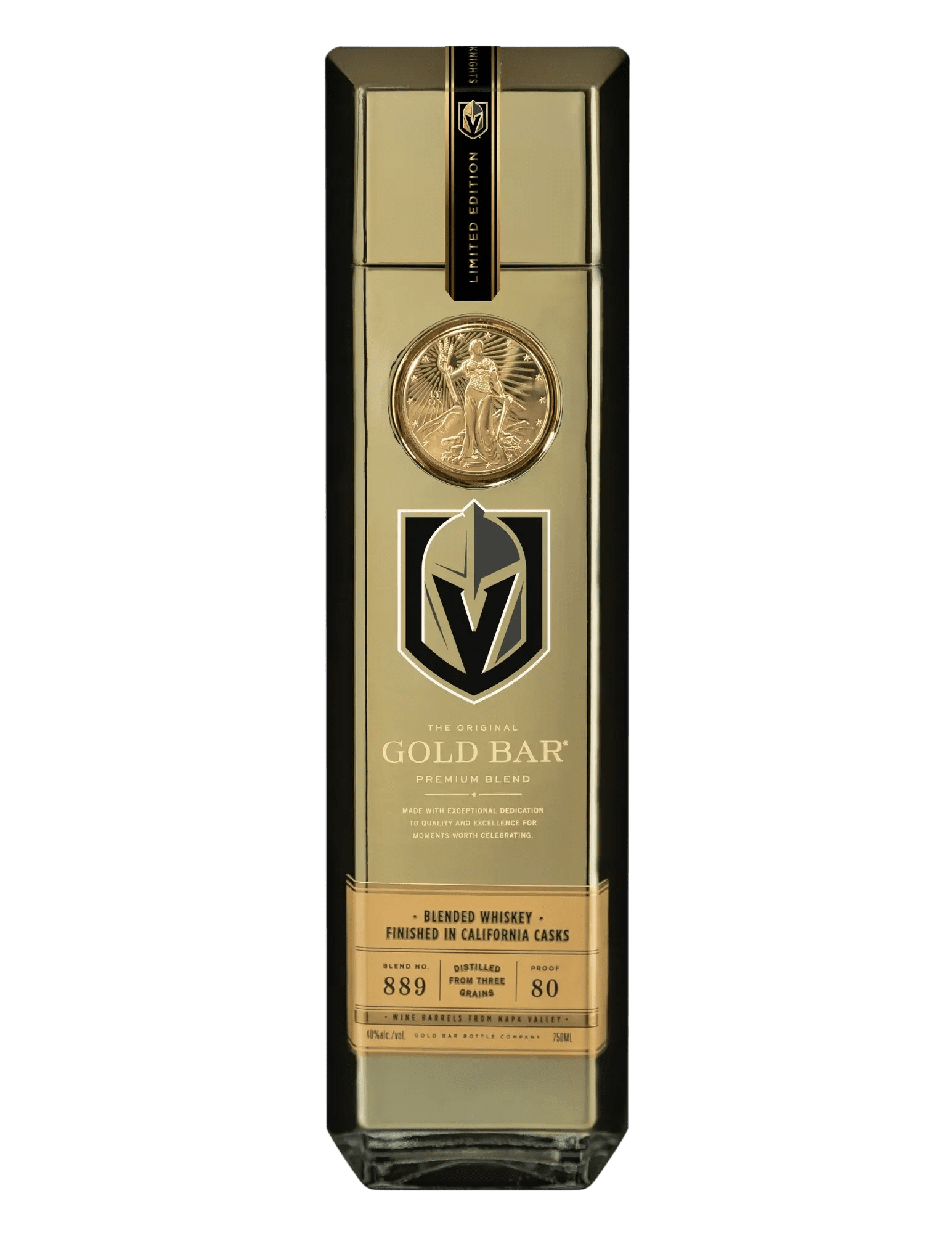 Gold Bar Vegas Golden Knights Limited Edition Blended Whiskey - Main Street Liquor