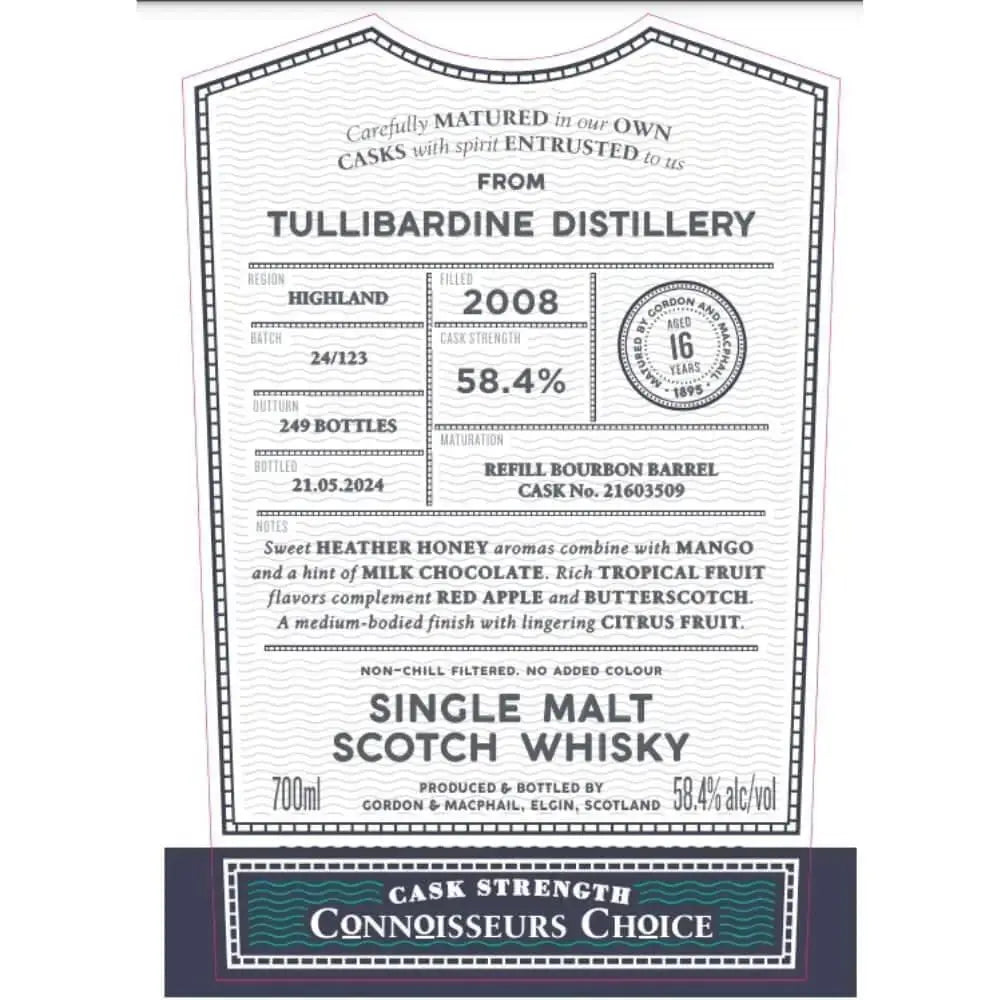 Gordon &amp; Macphail 2009 Tullibardine 16 Year Old - Main Street Liquor
