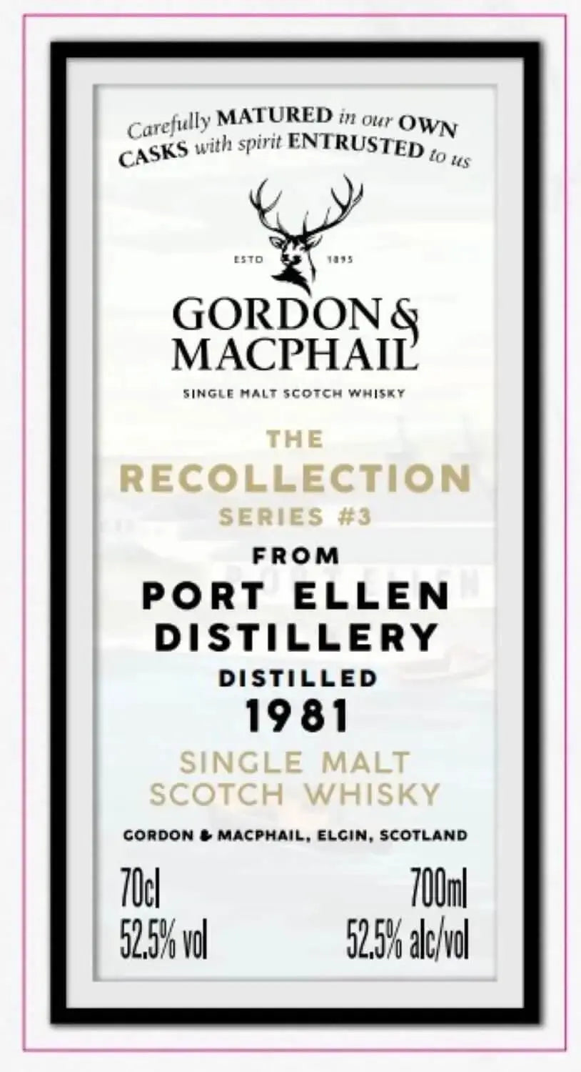Gordon &amp; MacPhail Recollection Series 3 Port Ellen 42 Year Old Single Malt Scotch Whisky 700mL - Main Street Liquor