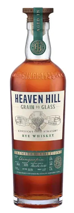 Heaven Hill Grain to Glass Rye Whiskey Chinquapin Oak - Main Street Liquor
