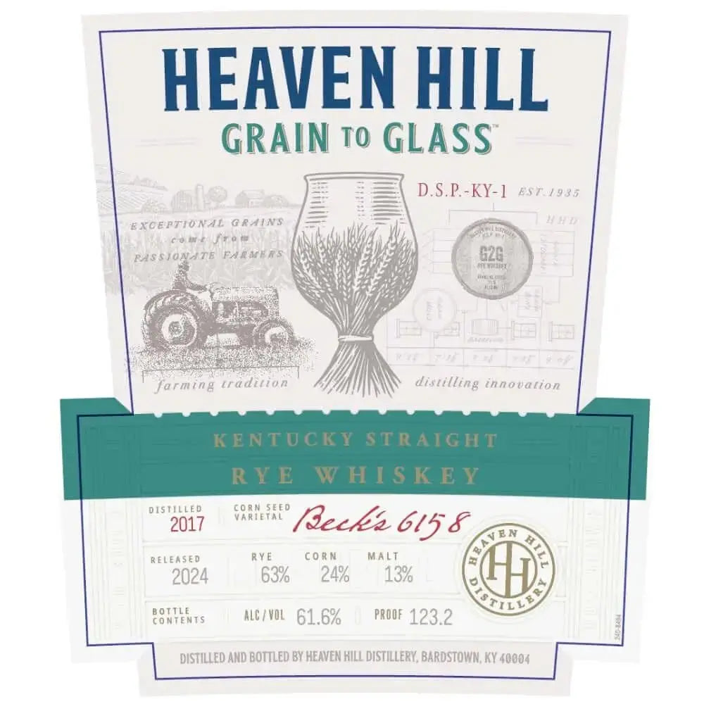 Heaven Hill Grain to Glass Straight Rye Whiskey - Main Street Liquor