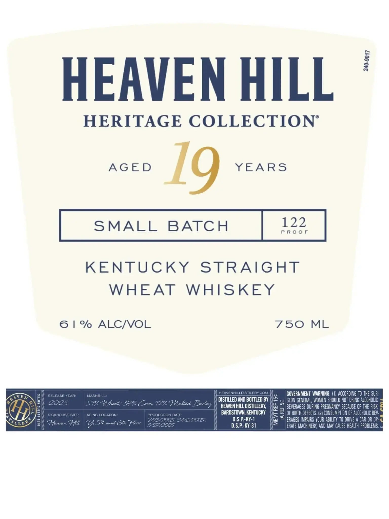 Heaven Hill Heritage Collection 19 Year Old Kentucky Straight Wheat Whiskey - Main Street Liquor