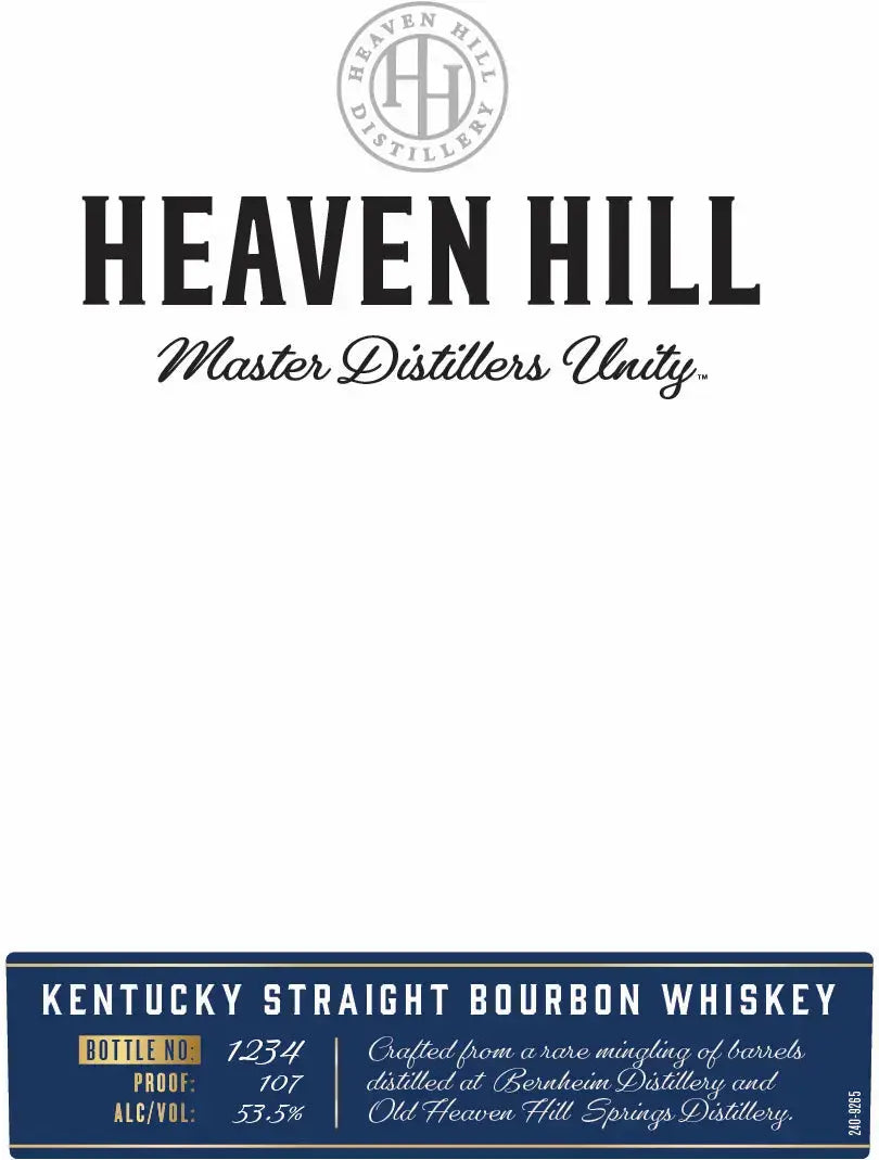 Heaven Hill Master Distillers Unity Kentucky Straight Bourbon Whiskey - Main Street Liquor