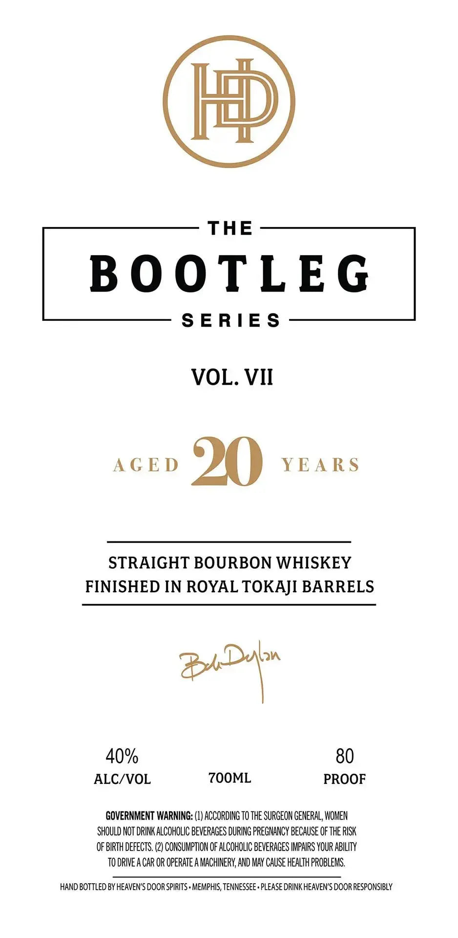 Heavens Door The Bootleg Series Vol. VII 20 Year Bourbon Finished in Royal Tokaji Barrels - Main Street Liquor
