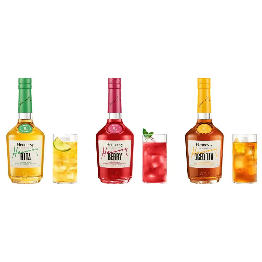 Hennessy Ready to Serve Cocktail Variety Bundle: Henny Rita, Henny Berry &amp; Henny Iced Tea 375mL - Main Street Liquor