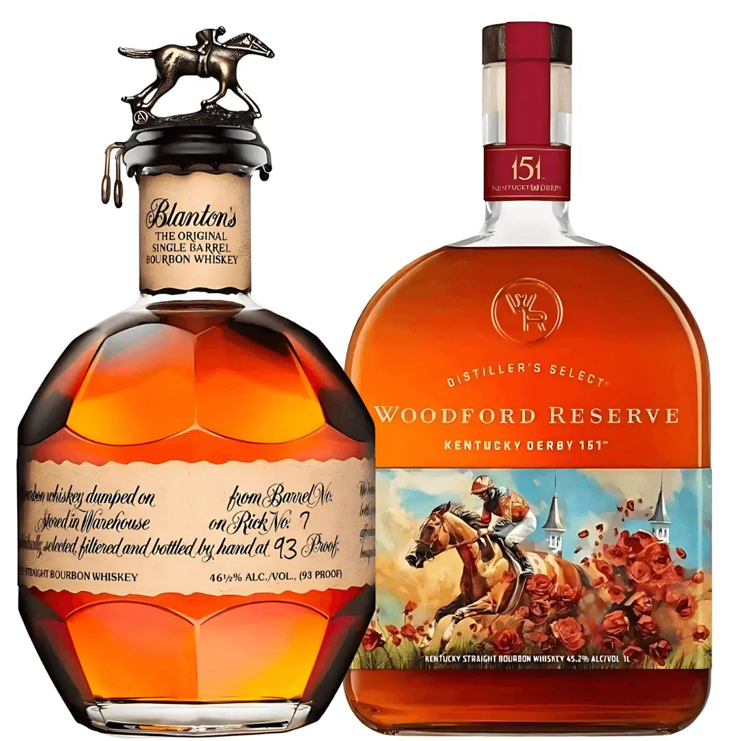 Horse Racing Series Bourbon Bundle: Blanton’s Original Single Barrel &amp; Woodford Reserve Kentucky Derby 151 - Main Street Liquor