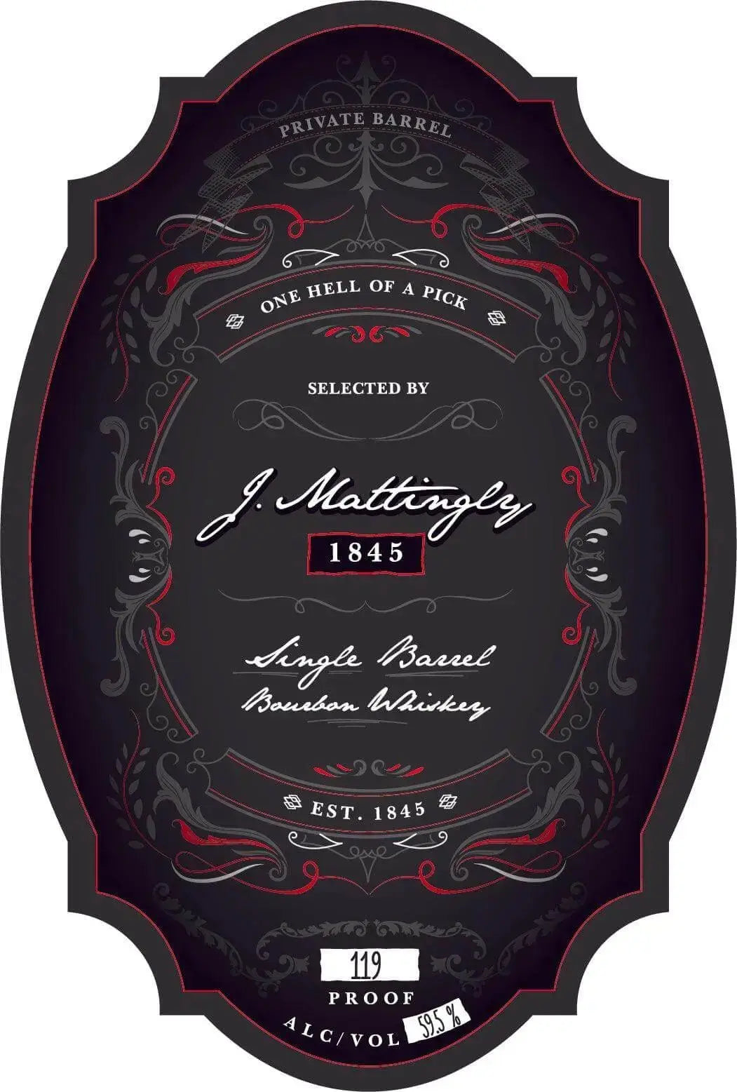 J. Mattingly 1845 Single Barrel Bourbon Whiskey Private Barrel 1299 - Main Street Liquor