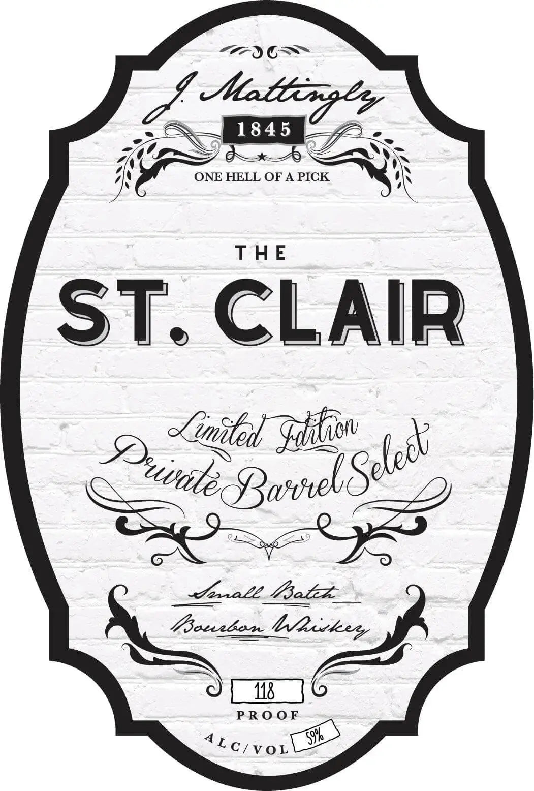 J. Mattingly 1845 “The St. Clair” Limited Edition Private Barrel Bourbon - Main Street Liquor