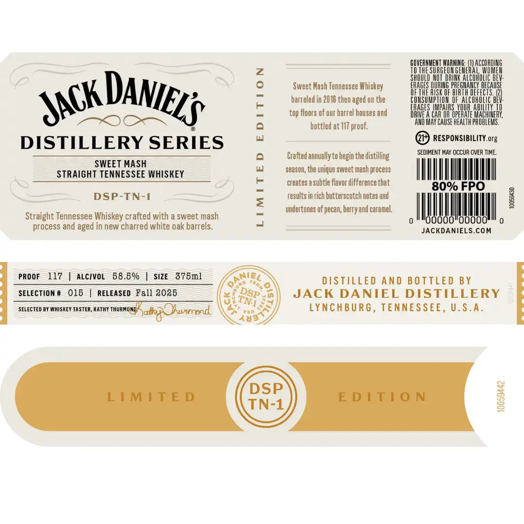Jack Daniel’s Distillery Series Sweet Mash Tennessee Whiskey - 1 375mL - Main Street Liquor