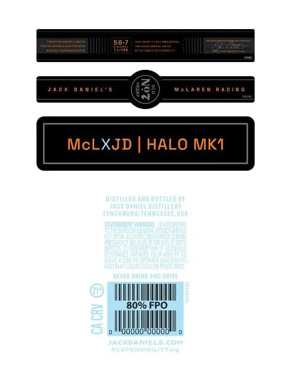 Jack Daniel's & McLaren Racing Tennessee Whiskey - Limited Edition 1L - Main Street Liquor