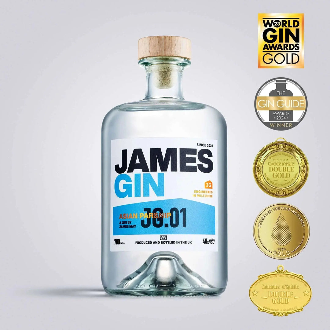 James Gin Asian Parsnip 700mL 80 Proof W/ Souvenir Gift Key Chain - Main Street Liquor