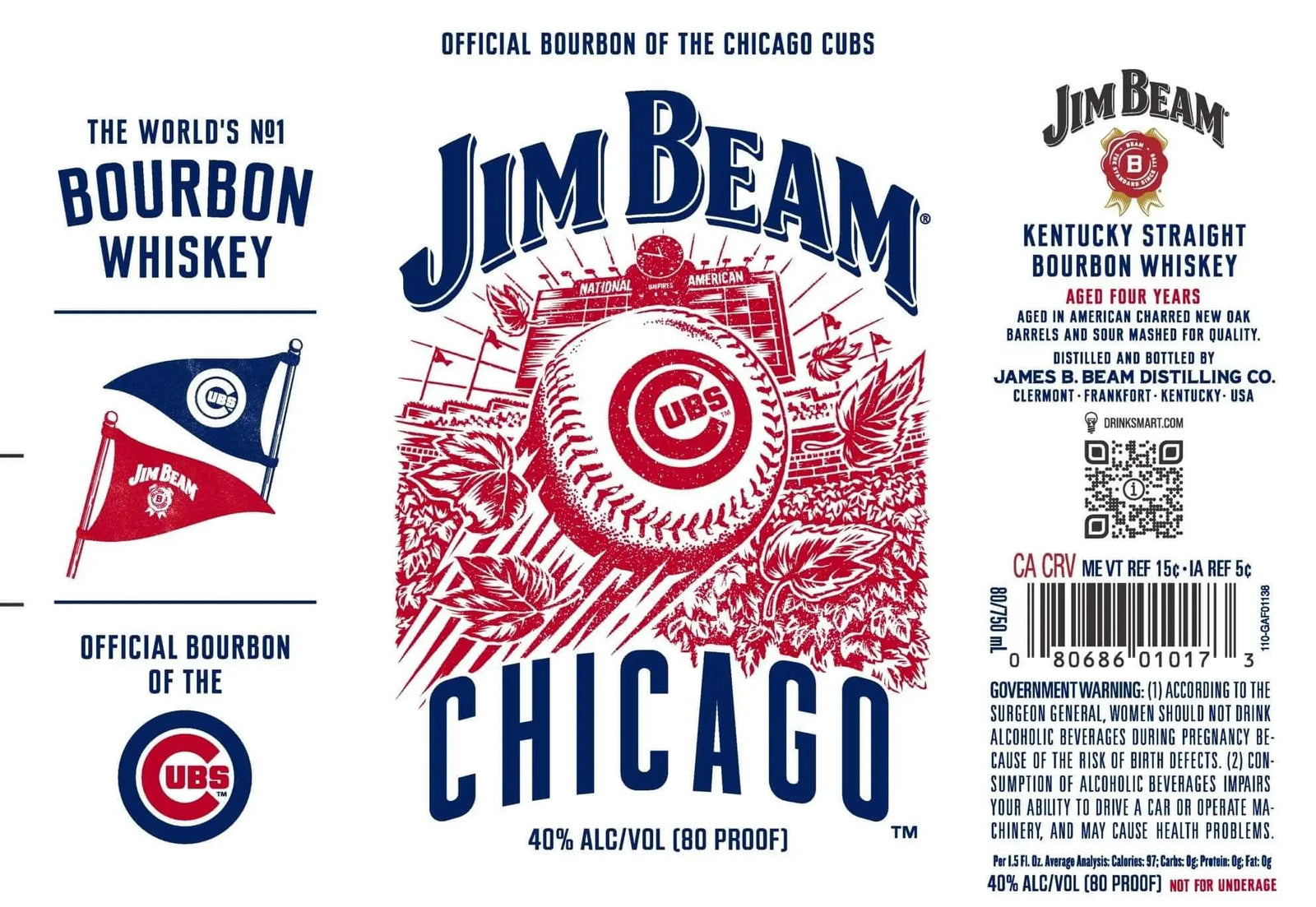 Jim Beam Chicago Cubs Kentucky Straight Bourbon Whiskey - Main Street Liquor
