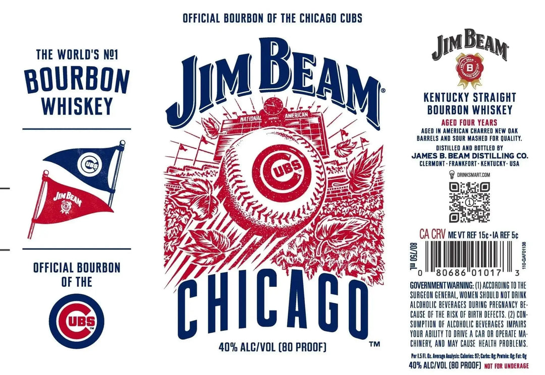 Jim Beam Chicago Cubs Kentucky Straight Bourbon Whiskey - Main Street Liquor