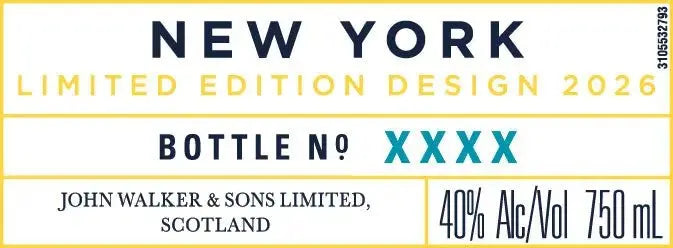 Johnnie Walker Blue Label New York Limited Edition 2026 - Main Street Liquor