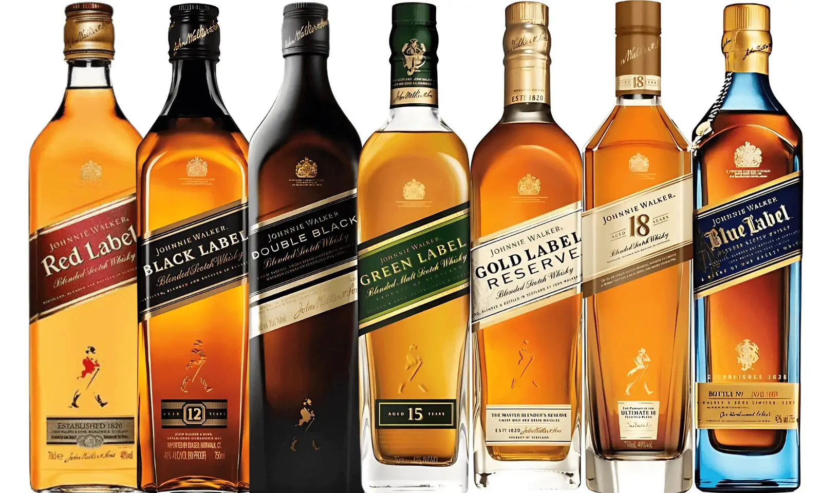 Johnnie Walker Collection: Red, Black, Double Black, Green, Gold, 18 Year & Blue Label - Main Street Liquor