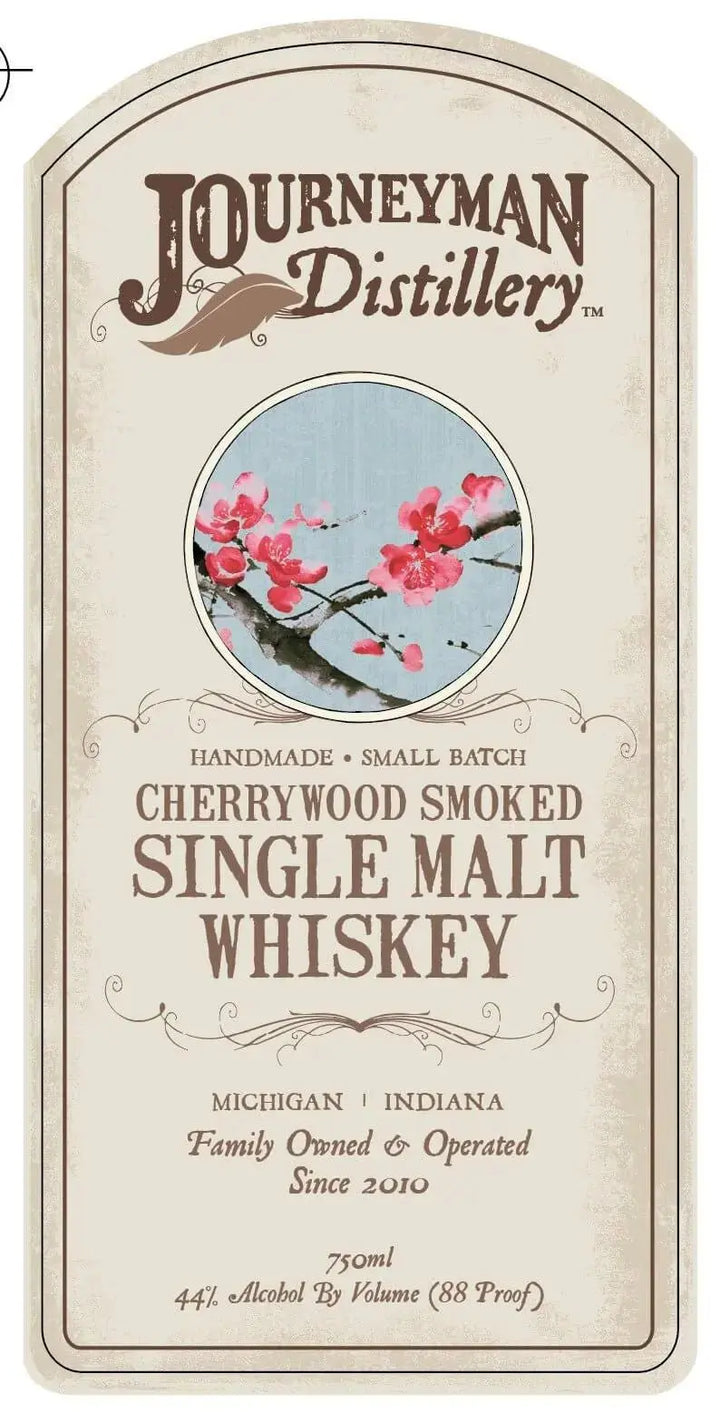 Journeyman Distillery Cherrywood Smoked Single Malt Whiskey Small Batch Handmade Whiskey - Main Street Liquor