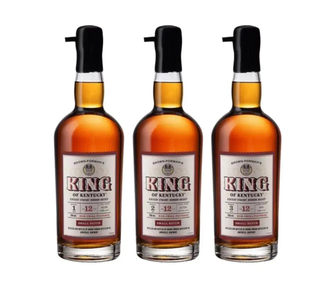 King of Kentucky 12 Year Small Batch Kentucky Straight Bourbon Whiskey 3 Bottle Set Batches 1–3 - Main Street Liquor