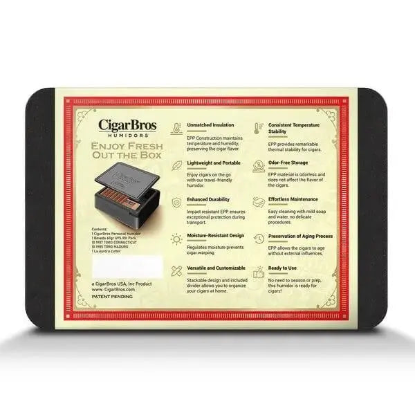 La Aurora 20 Premium Cigars Set &amp; Cutter + Personal Humidor by CigarBros - Main Street Liquor
