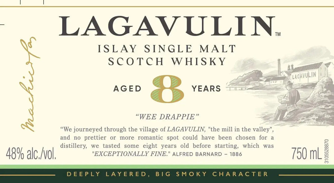 Lagavulin 8 Year Old Islay Single Malt Scotch Whisky “Wee Drappie” - Main Street Liquor