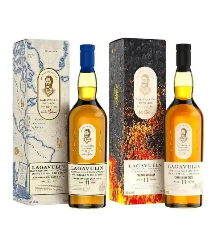 Lagavulin Offerman Edition Caribbean Rum Cask &amp; Charred Oak Cask Bundle - Main Street Liquor