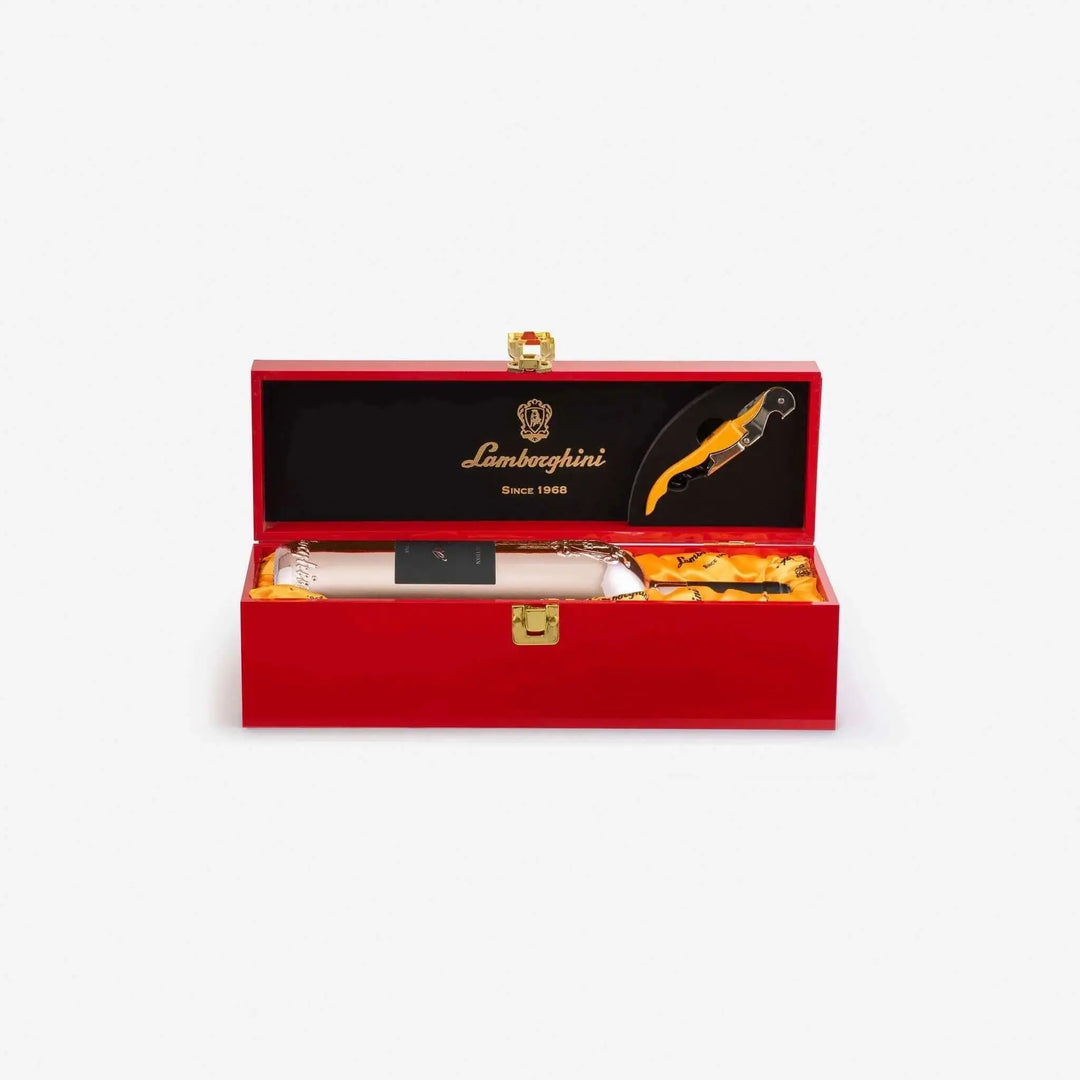 Lamborghini Luxe: Rose with Gift Box &amp; Corkscrew - Main Street Liquor
