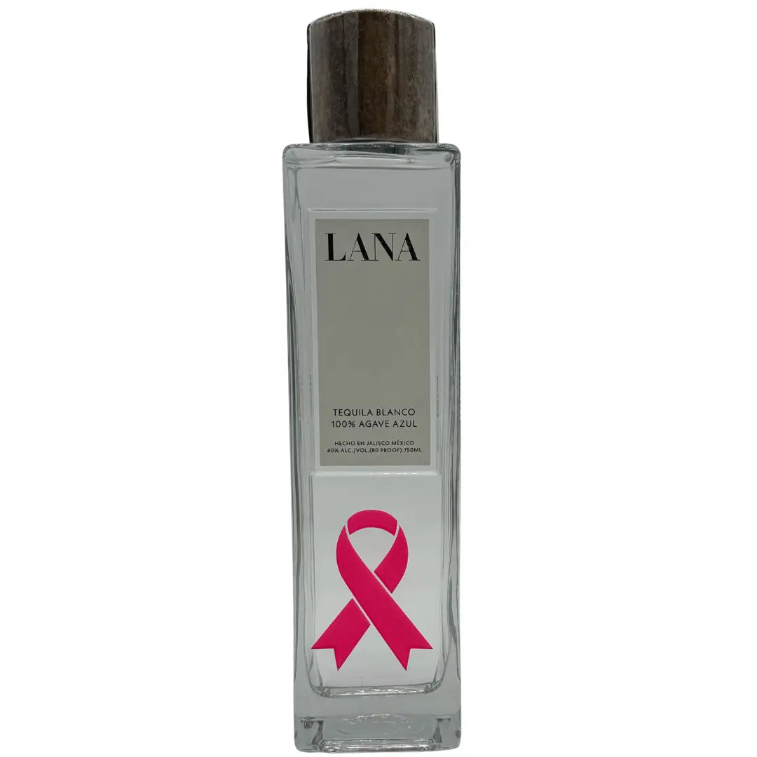 LANA Tequila Blanco Breast Cancer Awareness Ribbon Limited Edition Etched Bottle 750mL - Main Street Liquor
