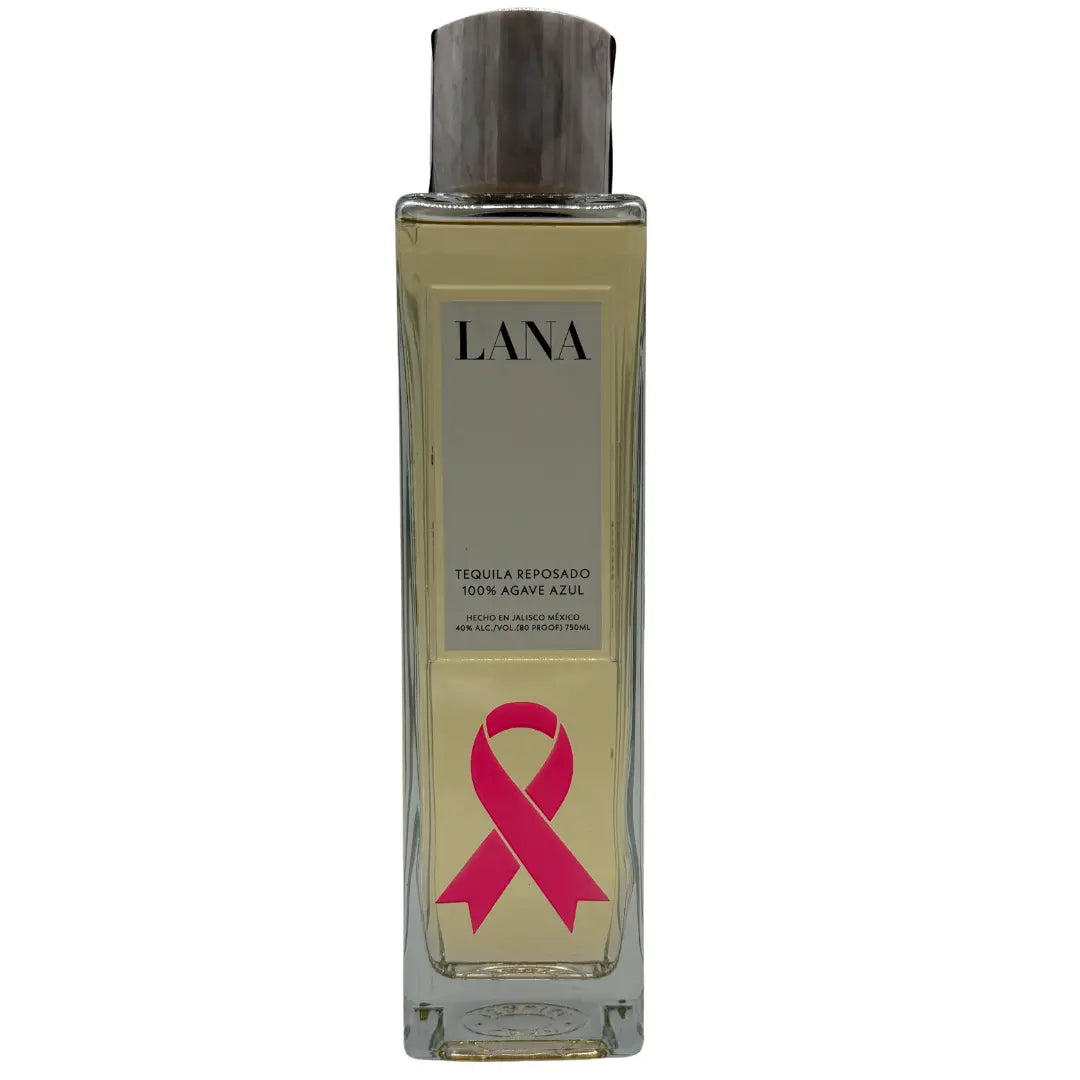 LANA Tequila Reposado Breast Cancer Awareness Ribbon Limited Edition Etched Bottle 750mL - Main Street Liquor