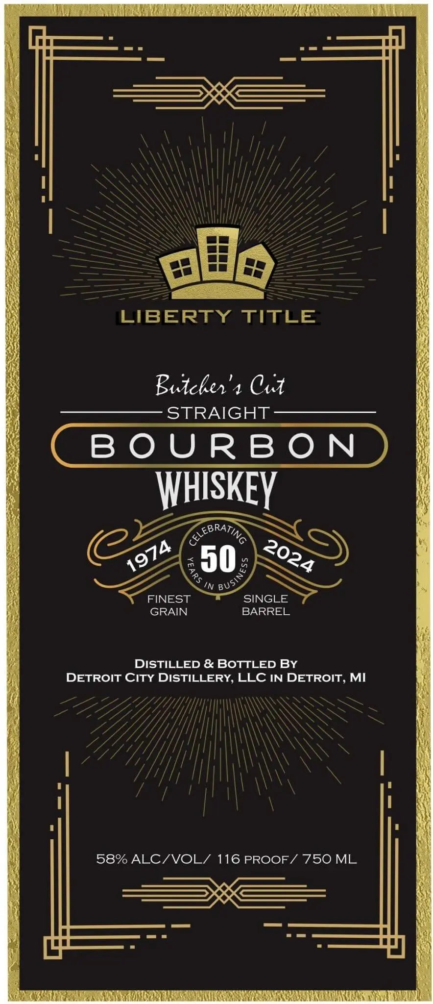 Liberty Title Butcher's Cut Straight Bourbon Whiskey 50th Anniversary Edition - Main Street Liquor