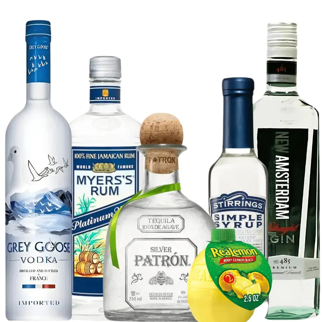 Long Island Iced Tea Cocktail Kit: Premium Spirits & Mixers Bundle - Main Street Liquor