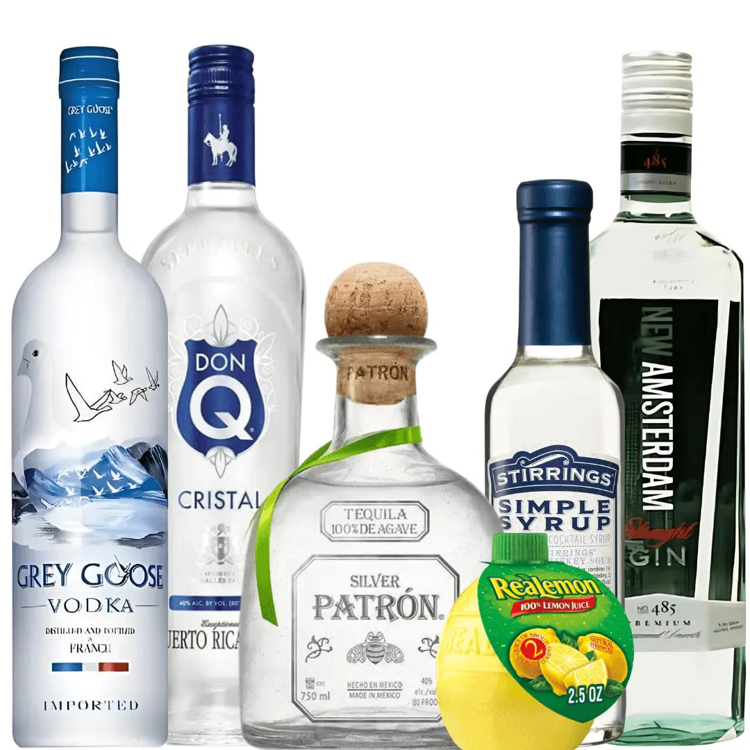 Long Island Iced Tea Cocktail Kit: Premium Spirits &amp; Mixers Bundle - Main Street Liquor