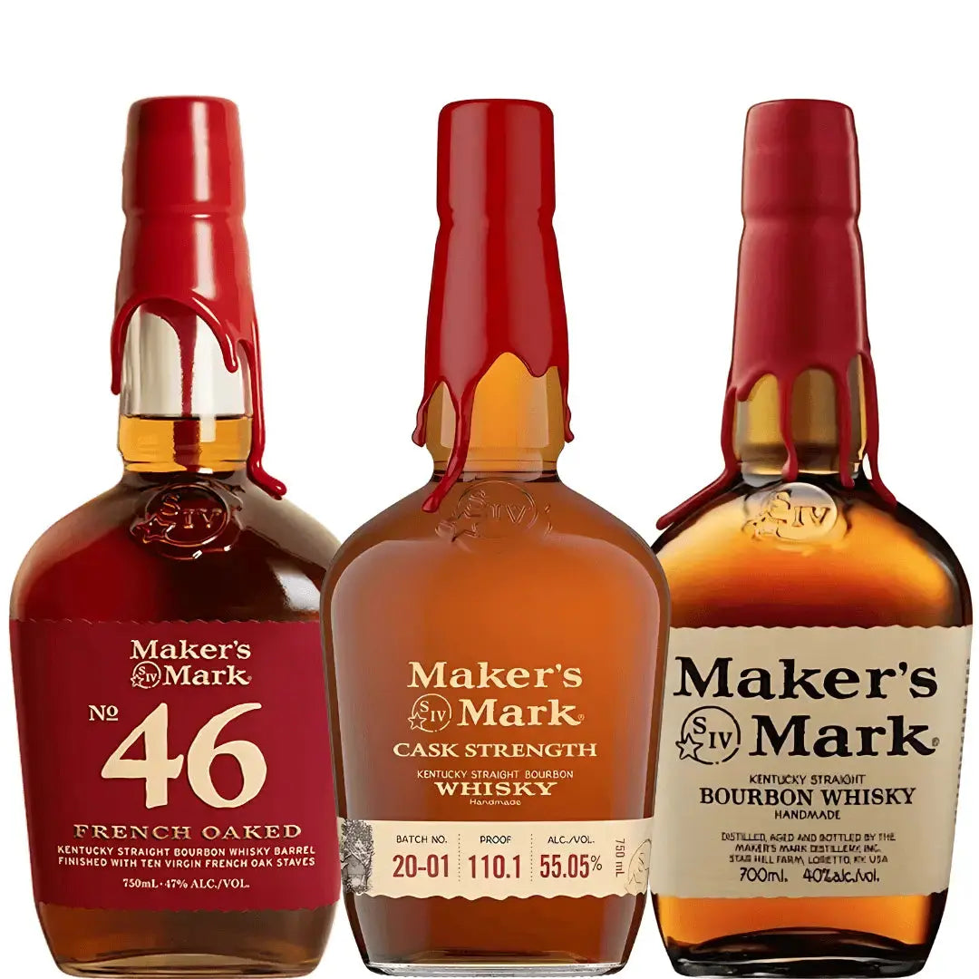 Maker’s Mark Red Wax Reserve Bundle – Original, 46 &amp; Cask Strength - Main Street Liquor