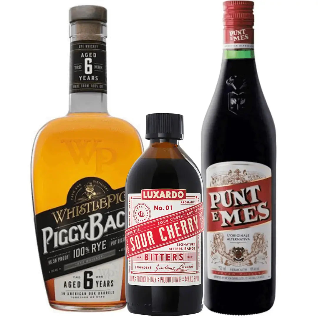 Manhattan Cocktail Kit – WhistlePig, Punt E Mes &amp; Luxardo Bitters - Main Street Liquor