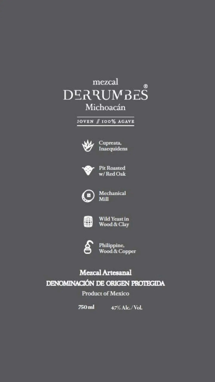 Mezcal Derrumbes Michoacán - Main Street Liquor
