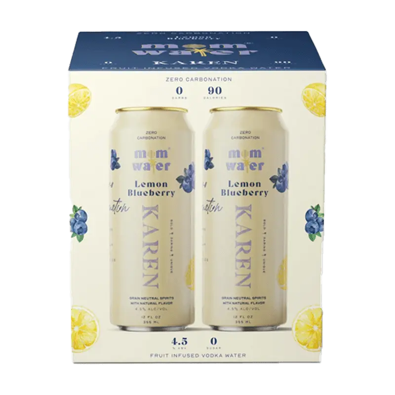 Mom Water Karen - Lemon Blueberry Cocktail 12.oz 4 Pack - Main Street Liquor