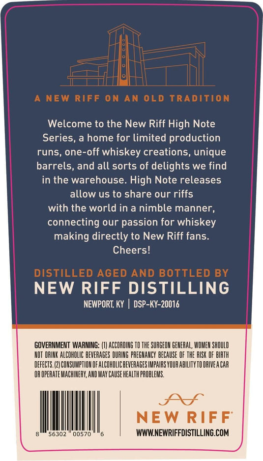 New Riff High Note Collection Kentucky Straight Rye Whiskey - Main Street Liquor