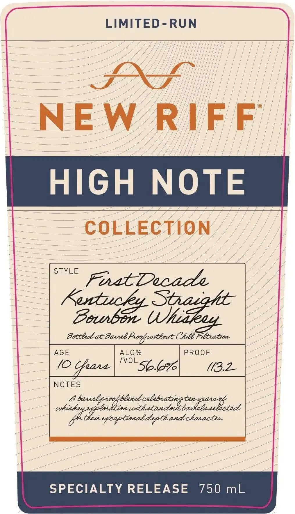 New Riff High Note First Decade Kentucky Straight Bourbon Whiskey – 10 Year Barrel Proof - Main Street Liquor