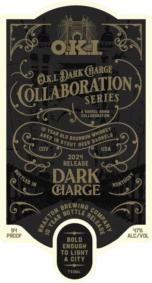OKI Dark Charge Collaboration Series 10 - Year Bourbon Aged in Stout Beer Barrels - Main Street Liquor