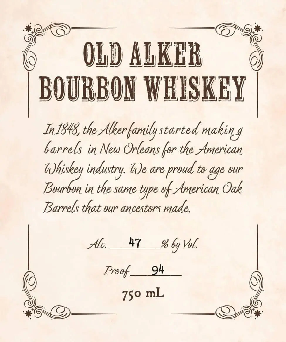 Old Alker Bourbon Whiskey - Main Street Liquor