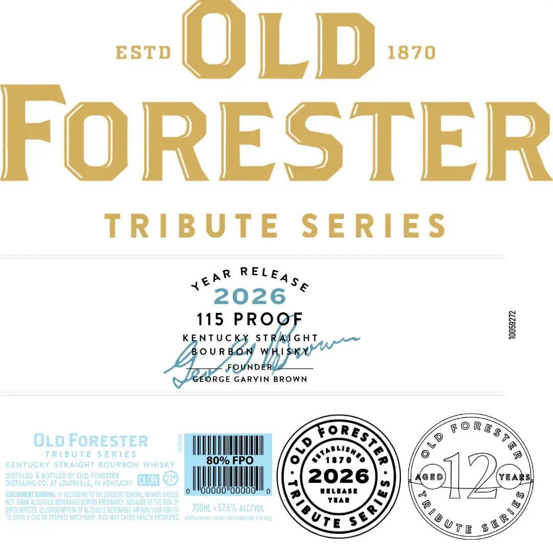 Old Forester Tribute Series 2026 12 Year Aged Kentucky Straight Bourbon 700mL - Main Street Liquor