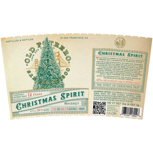 Old Potrero 12 Year Old Christmas Spirit Whiskey - Main Street Liquor