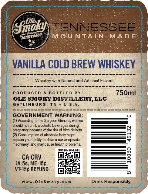 Load image into Gallery viewer, Ole Smoky Vanilla Cold Brew Coffee Whiskey - Main Street Liquor
