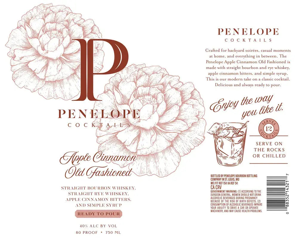 Penelope Apple Cinnamon Old Fashioned Ready - to - Pour Cocktail - Main Street Liquor