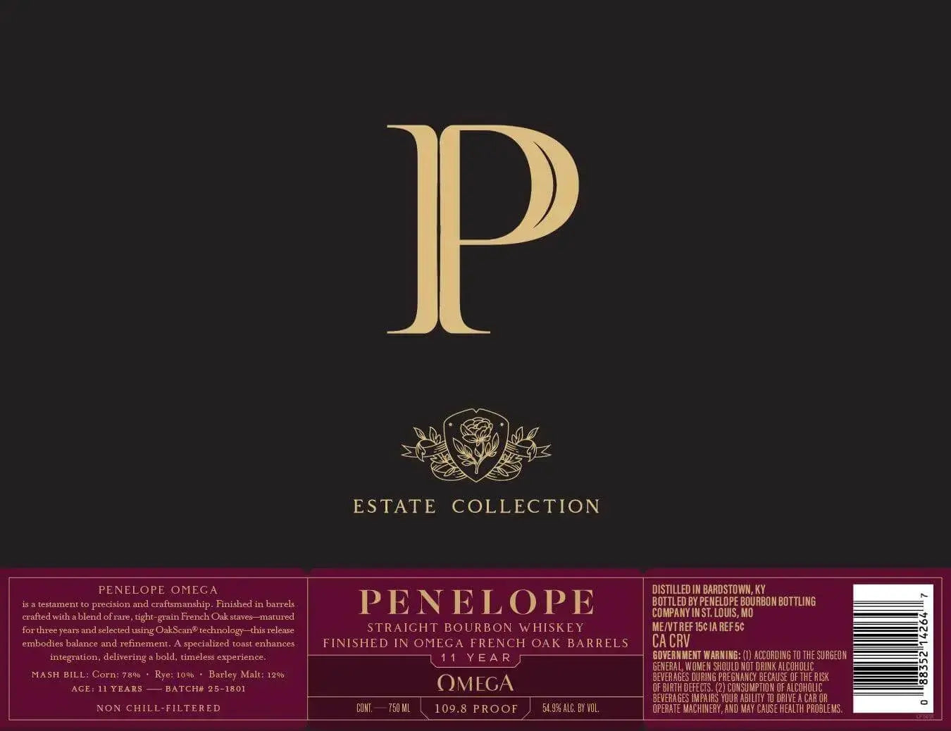 Penelope Omega Estate Collection 11 Year Straight Bourbon Whiskey - Main Street Liquor