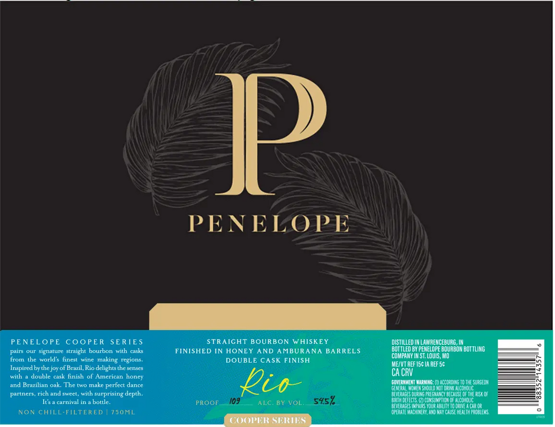 Penelope Rio Straight Bourbon Whiskey Honey & Amburana Double Cask Finish - Main Street Liquor