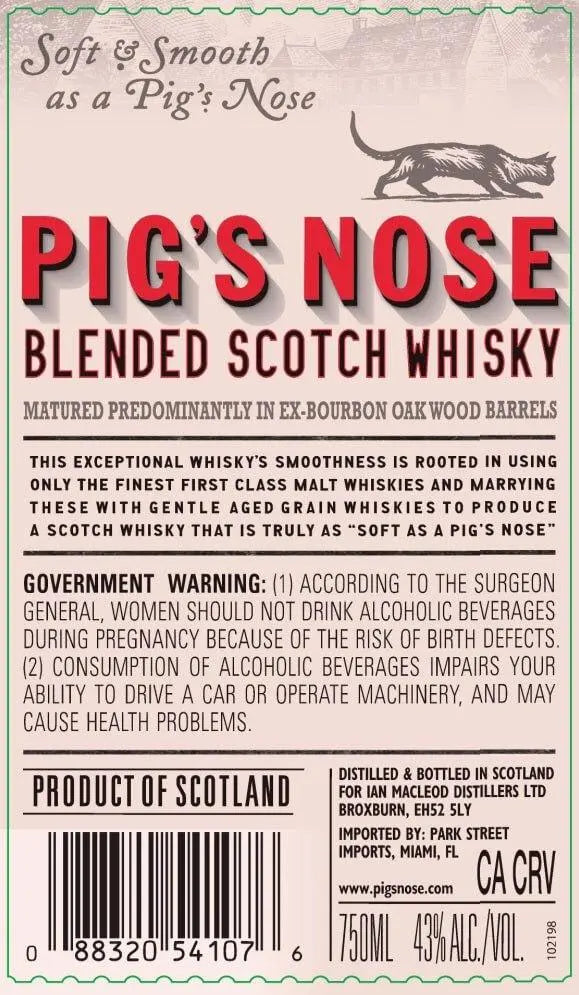 Pig's Nose Blended Scotch Whisky - 750ml - Main Street Liquor