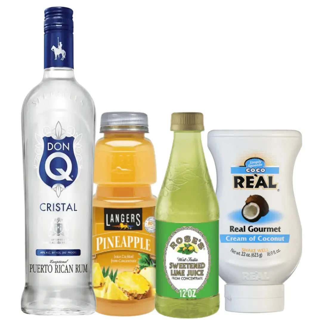 Pina Colada Cocktail: Don Q, Cream of Coconut, Pineapple &amp; Lime Juices - Main Street Liquor